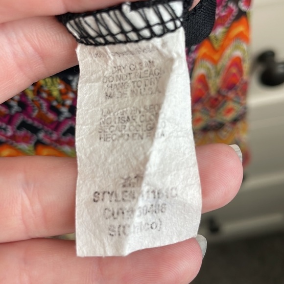 I.Joah Women’s Bohemian Pattern Spaghetti Strapped Crop Top Lined - Size Small - Picture 6 of 6